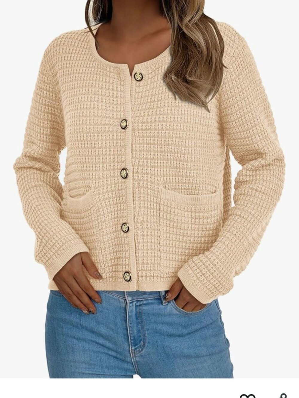Pretty Garden Beige Cardigan S
